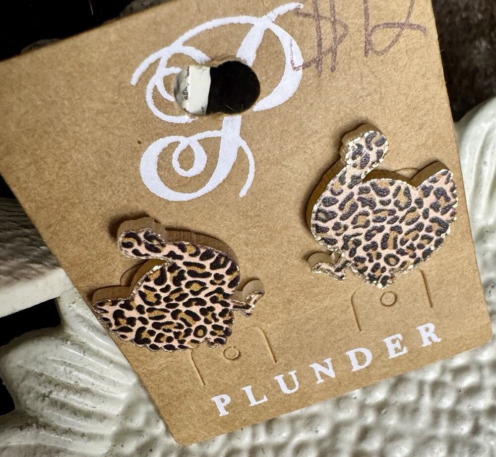 Plunder Turkey Stud Earrings New With Tag